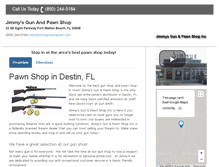 Tablet Screenshot of jimmysgunandpawn.com